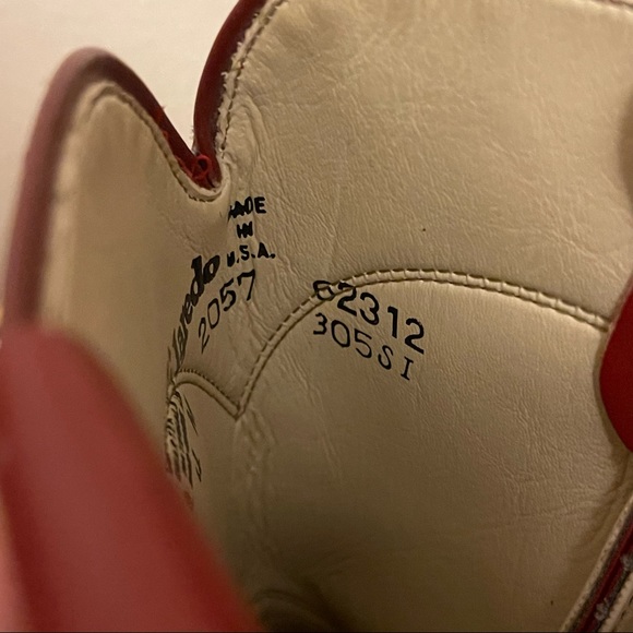 LAREDO 62312  Red Leather Roper Western Cowboy Boots - Picture 9 of 10